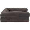 Furhaven Orthopedic Dog Bed for Large/Medium Dogs w/ Removable Bolsters & Washable Cover, For Dogs Up to 55 lbs – Plush & Suede Sofa – Gray, Large(Coffee)