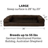 Furhaven Orthopedic Dog Bed for Large/Medium Dogs w/ Removable Bolsters & Washable Cover, For Dogs Up to 55 lbs – Plush & Suede Sofa – Gray, Large(Espresso)