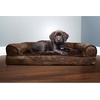 Furhaven Orthopedic Dog Bed for Large/Medium Dogs w/ Removable Bolsters & Washable Cover, For Dogs Up to 55 lbs – Plush & Suede Sofa – Gray, Large(Gray)