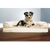 Furhaven Orthopedic Dog Bed for Large/Medium Dogs w/ Removable Bolsters & Washable Cover, For Dogs Up to 55 lbs – Plush & Suede Sofa – Gray, Large(Gray)