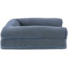 Furhaven Orthopedic Dog Bed for Large/Medium Dogs w/ Removable Bolsters & Washable Cover, For Dogs Up to 55 lbs – Plush & Suede Sofa – Gray, Large(Orion Blue)
