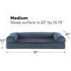 Furhaven Orthopedic Dog Bed for Large/Medium Dogs w/ Removable Bolsters & Washable Cover, For Dogs Up to 55 lbs – Plush & Suede Sofa – Gray, Large(Orion Blue)
