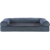 Furhaven Orthopedic Dog Bed for Large/Medium Dogs w/ Removable Bolsters & Washable Cover, For Dogs Up to 55 lbs – Plush & Suede Sofa – Gray, Large(Orion Blue)