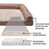 Furhaven Orthopedic Dog Bed for Large/Medium Dogs w/ Removable Bolsters & Washable Cover, For Dogs Up to 55 lbs – Plush & Suede Sofa – Gray, Large(Woodsmoke)