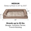 Furhaven Orthopedic Dog Bed for Large/Medium Dogs w/ Removable Bolsters & Washable Cover, For Dogs Up to 55 lbs – Plush & Suede Sofa – Gray, Large(Woodsmoke)