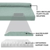 Furhaven Orthopedic Dog Bed for Medium/Small Dogs w/ Removable Bolsters & Washable Cover, For Dogs Up to 35 lbs – Two-Tone Plush Faux Fur & Suede L Shaped Chaise – Dark Sage, Medium(Iceberg Green)