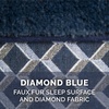 Furhaven Replacement Dog Bed Cover Comfy Couch Plush & Décor Sofa-Style, Machine Washable – Diamond Brown, Large(Diamond Blue)
