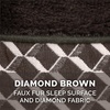 Furhaven Replacement Dog Bed Cover Comfy Couch Plush & Décor Sofa-Style, Machine Washable – Diamond Brown, Large(Diamond Brown)