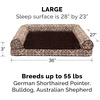 Furhaven Replacement Dog Bed Cover Plush & Southwest Kilim Décor Sofa-Style, Machine Washable – Desert Brown, Large