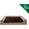 Furhaven Replacement Dog Bed Cover Plush & Southwest Kilim Décor Sofa-Style, Machine Washable – Desert Brown, Large