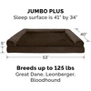 Furhaven Replacement Dog Bed Cover Plush & Suede Sofa-Style, Machine Washable – Espresso, Jumbo Plus (XX-Large)