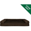 Furhaven Replacement Dog Bed Cover Plush & Suede Sofa-Style, Machine Washable – Espresso, Jumbo Plus (XX-Large)