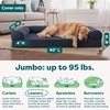 Furhaven Replacement Dog Bed Cover Quilted Sofa-Style, Machine Washable – Iron Gray, Jumbo (X-Large)(Iron Gray)
