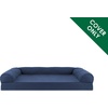 Furhaven Replacement Dog Bed Cover Quilted Sofa-Style, Machine Washable – Iron Gray, Jumbo (X-Large)(Navy)