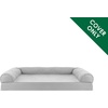 Furhaven Replacement Dog Bed Cover Quilted Sofa-Style, Machine Washable – Iron Gray, Jumbo (X-Large)(Silver Gray)