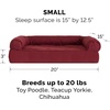 Furhaven Replacement Dog Bed Cover Quilted Sofa-Style, Machine Washable – Iron Gray, Jumbo (X-Large)(Wine Red)