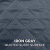 Furhaven Replacement Dog Bed Cover Quilted Sofa-Style, Machine Washable – Iron Gray, Medium(Medium)