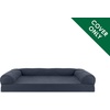 Furhaven Replacement Dog Bed Cover Quilted Sofa-Style, Machine Washable – Iron Gray, Medium(Medium (Pack of 2))