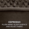 Furhaven Replacement Dog Bed Cover Ultra Plush Faux Fur & Suede Contour Luxe Lounger, Machine Washable – Chocolate, Large(Minky Plush & Velvet (Espresso))