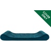 Furhaven Replacement Dog Bed Cover Ultra Plush Faux Fur & Suede Contour Luxe Lounger, Machine Washable – Chocolate, Large(Minky Plush & Velvet (Spruce Blue))