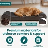 Furhaven Replacement Dog Bed Cover Ultra Plush Faux Fur & Suede Contour Luxe Lounger, Machine Washable – Chocolate, Large(Ultra Plush (Chocolate))