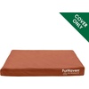 Furhaven Replacement Dog Bed Cover Water-Resistant Indoor/Outdoor Logo Print Oxford Polycanvas Mattress, Washable – Deep Lagoon, Jumbo (X-Large)(Chestnut)