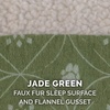 Furhaven Replacement Dog Bed Cover Water-Resistant Indoor/Outdoor Logo Print Oxford Polycanvas Mattress, Washable – Deep Lagoon, Jumbo (X-Large)(Sherpa & Paw Print Flannel (Jade Green))