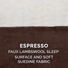 Furhaven Replacement Dog Bed Cover Water-Resistant Indoor/Outdoor Logo Print Oxford Polycanvas Mattress, Washable – Deep Lagoon, Jumbo (X-Large)(Sherpa & Suede (Espresso))