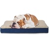 Furhaven Replacement Dog Bed Cover Water-Resistant Indoor/Outdoor Logo Print Oxford Polycanvas Mattress, Washable – Deep Lagoon, Jumbo (X-Large)(Sherpa & Suede (Navy))