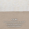 Furhaven Replacement Dog Bed Cover Water-Resistant Indoor/Outdoor Logo Print Oxford Polycanvas Mattress, Washable – Deep Lagoon, Jumbo (X-Large)(Sherpa & Suede (Clay))