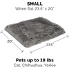 Furhaven Self-Warming Cat Bed for Indoor Cats, 4-Beds-in-1 & Washable – Plush Long Faux Fur Convertible Cuddler – Gray, Small(Small (Pack of 2))