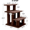 Furhaven Steady Paws Multi-Step Pet Stairs for High Beds & Sofas – Cream, 3-Step(Brown)