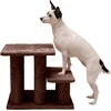 Furhaven Steady Paws Multi-Step Pet Stairs for High Beds & Sofas – Cream, 3-Step(Brown)