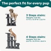 Furhaven Steady Paws Multi-Step Pet Stairs for High Beds & Sofas – Cream, 3-Step(Cream)