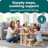 Furhaven Steady Paws Multi-Step Pet Stairs for High Beds & Sofas – Cream, 3-Step(Cream)