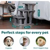 Furhaven Steady Paws Multi-Step Pet Stairs for High Beds & Sofas – Cream, 3-Step(Gray)