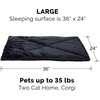 Furhaven ThermaNAP Self-Warming Cat Bed for Indoor Cats & Large/Medium Dogs, Washable & Reflects Body Heat – Quilted Faux Fur Reflective Bed Mat – Black, Large