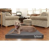 Furhaven Water-Resistant Cooling Gel Dog Bed for Large Dogs w/ Removable Washable Cover, For Dogs Up to 125 lbs – Indoor/Outdoor Logo Print Oxford Polycanvas Mattress – Stone Gray, Jumbo Plus/XXL