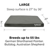 Furhaven Water-Resistant Cooling Gel Dog Bed for Large/Medium Dogs w/ Removable Washable Cover, For Dogs Up to 55 lbs – Indoor/Outdoor Logo Print Oxford Polycanvas Mattress – Stone Gray, Large
