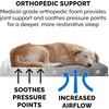 Furhaven Water-Resistant Orthopedic Dog Bed for Large Dogs w/ Removable Washable Cover, For Dogs Up to 95 lbs – Indoor/Outdoor Logo Print Oxford Polycanvas Mattress – Stone Gray, Jumbo/XL(Dlx Mat – Garden Print (Iron Gate))