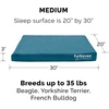 Furhaven Water-Resistant Orthopedic Dog Bed for Large Dogs w/ Removable Washable Cover, For Dogs Up to 95 lbs – Indoor/Outdoor Logo Print Oxford Polycanvas Mattress – Stone Gray, Jumbo/XL(Water-Resistant Logo Print (Deep Lagoon))