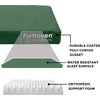 Furhaven Water-Resistant Orthopedic Dog Bed for Large Dogs w/ Removable Washable Cover, For Dogs Up to 95 lbs – Indoor/Outdoor Logo Print Oxford Polycanvas Mattress – Stone Gray, Jumbo/XL(Water-Resistant Logo Print (Forest))