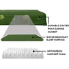 Furhaven Water-Resistant Orthopedic Dog Bed for Large Dogs w/ Removable Washable Cover, For Dogs Up to 95 lbs – Indoor/Outdoor Logo Print Oxford Polycanvas Mattress – Stone Gray, Jumbo/XL(Water-Resistant Garden Print (Jungle Green))