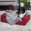 Furhaven Waterproof Throw Blanket for Dogs & Indoor Cats, Reversible Protective Pet Blanket, Extra Large, Long Faux Fur & Velvet, Driftwood(Gray)