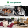 Furhaven Waterproof Throw Blanket for Dogs & Indoor Cats, Washable – Shaggy Plush Calming Long Faux Fur & Velvet Dog Blanket – Driftwood, Small((Long Faux Fur) Taupe)