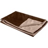 Furhaven Waterproof Throw Blanket for Dogs & Indoor Cats, Washable – Two-Tone Luxe Velvet Dog Blanket – Celadon Green, Medium(Brownstone)