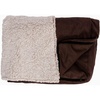FurHaven Dog Bed Cover Replacement, Sofa-Style Design with Soft, Breathable Fabric for Cozy Comfort, Machine Washable, Jumbo Plus XXL, Plush & Velvet Waves, Brownstone(Blanket Top – Berber & Suede (Espresso))