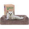 FurHaven Dog Bed Cover Replacement, Sofa-Style Design with Soft, Breathable Fabric for Cozy Comfort, Machine Washable, Jumbo Plus XXL, Plush & Velvet Waves, Brownstone((Faux Fur & Velvet) Driftwood Brown)