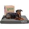 FurHaven Water-Resistant Orthopedic Dog Bed for Large Dogs, Oxford Polycanvas Mattress with Orthopedic Solid Slab Foam for Joint Support, Removable Washable Cover, Jumbo XL, Stone Gray(Stone Gray)