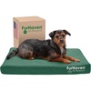 FurHaven Water-Resistant Orthopedic Dog Bed for Large Dogs, Oxford Polycanvas Mattress with Orthopedic Solid Slab Foam for Joint Support, Removable Washable Cover, Jumbo XL, Stone Gray(Forest)